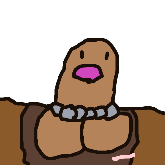 AncientSnorlax768's drawing of Diglett — Pokémon sketch on Sketchdex