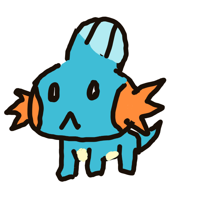 fluffwh0re's drawing of Mudkip — Pokémon sketch on Sketchdex