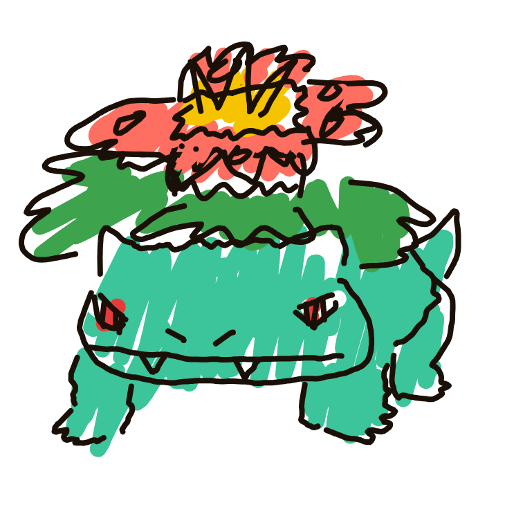 fluffwh0re's drawing of Venusaur — Pokémon sketch on Sketchdex