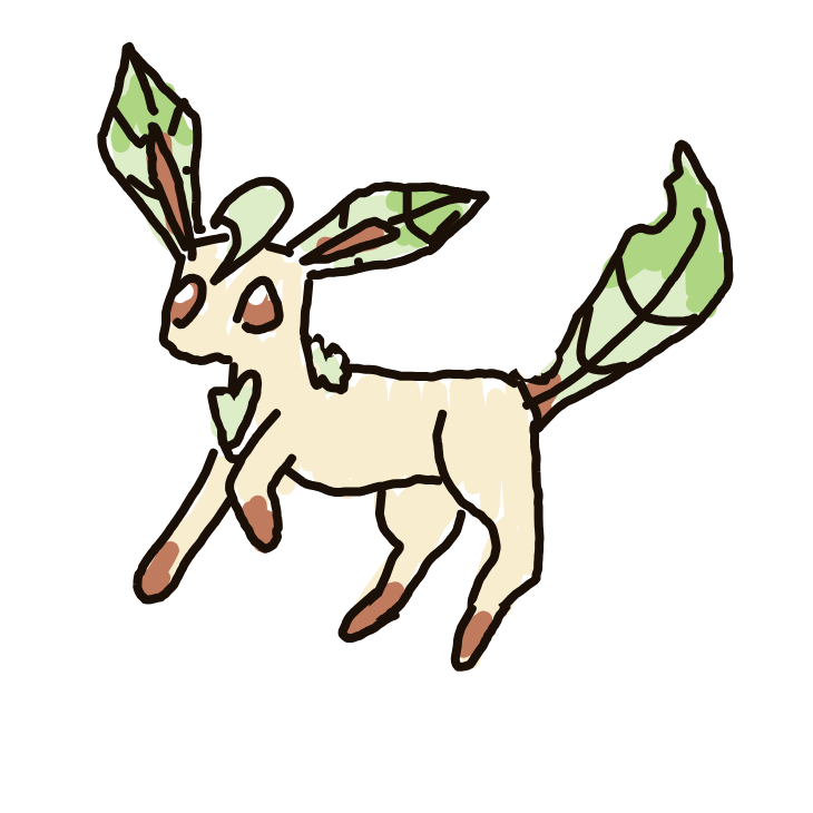 fluffwh0re's drawing of Leafeon — Pokémon sketch on Sketchdex