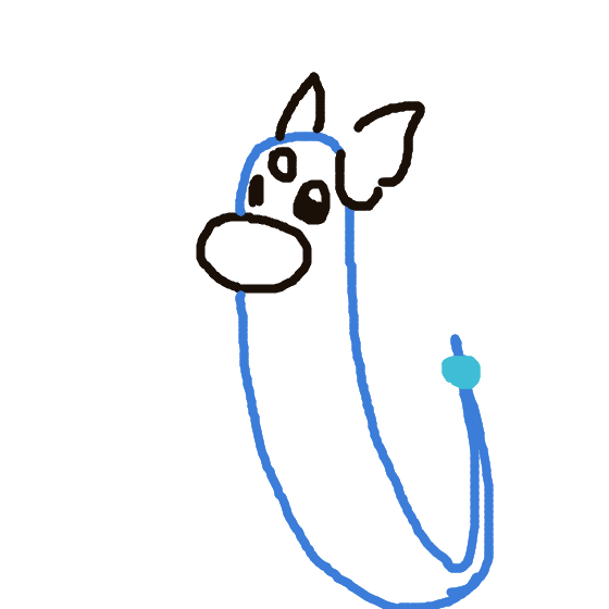 PhantomPikachu407's drawing of Dratini — Pokémon sketch on Sketchdex