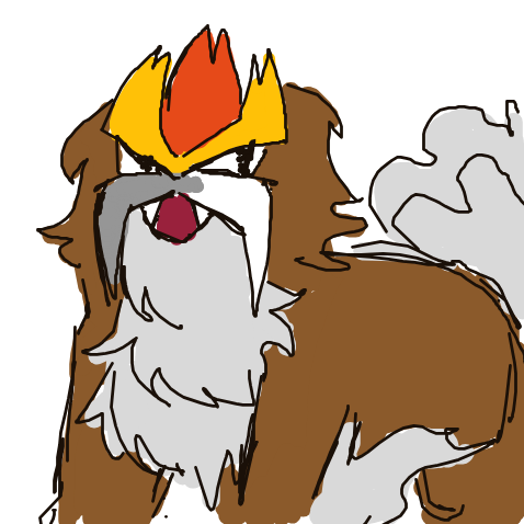 MellowJules's drawing of Entei — best Pokémon fan art on Sketchdex
