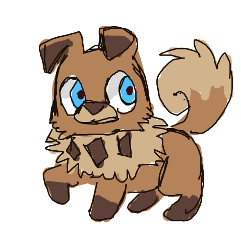 MellowJules's drawing of Rockruff — best Pokémon fan art on Sketchdex