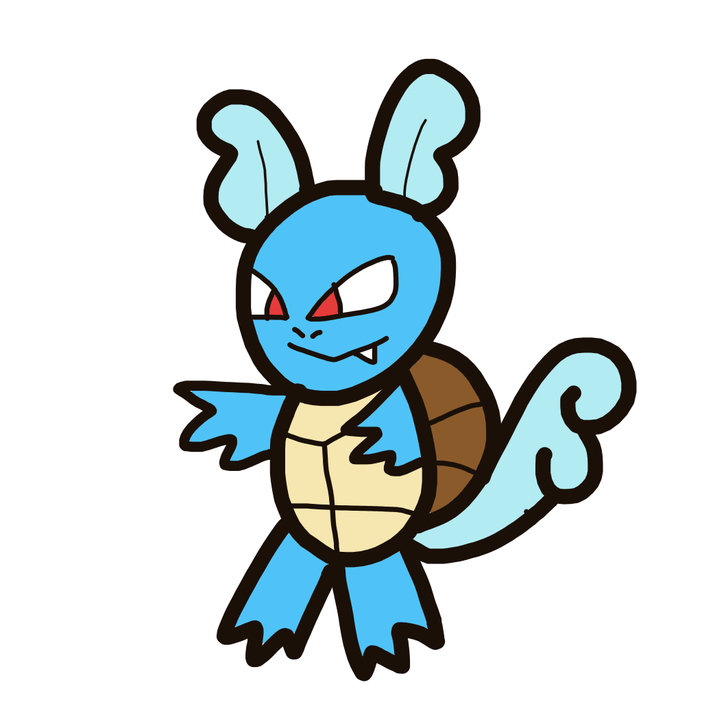 OmegaMachamp109's drawing of Wartortle — Pokémon sketch on Sketchdex