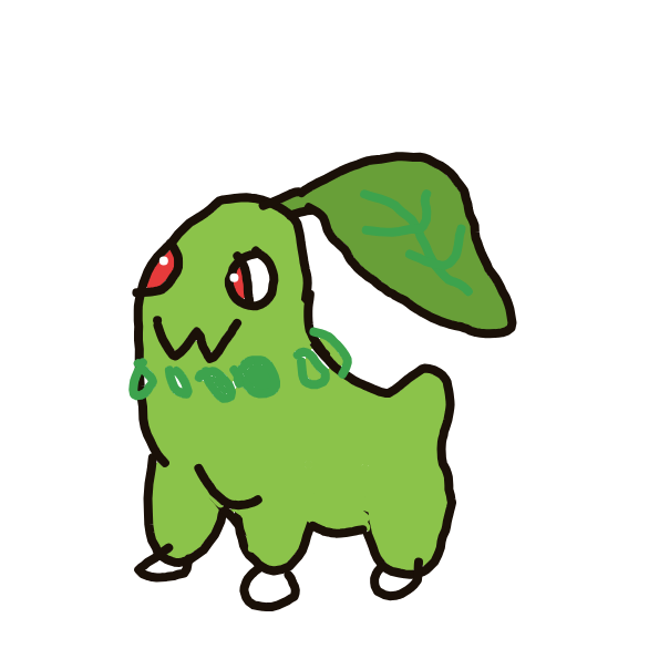 MagmoGoodra's drawing of Chikorita — Pokémon sketch on Sketchdex