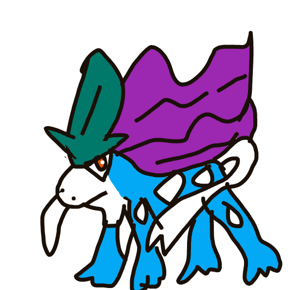 MagmoGoodra's drawing of Suicune — Pokémon sketch on Sketchdex