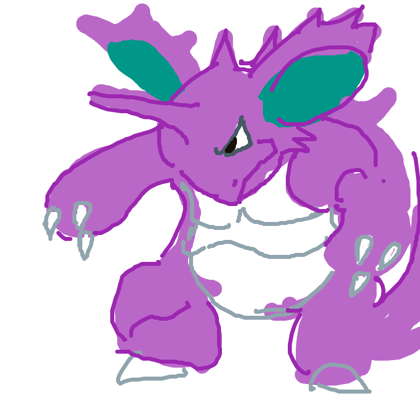 KilroyPowerhead's drawing of Nidoking — Pokémon sketch on Sketchdex