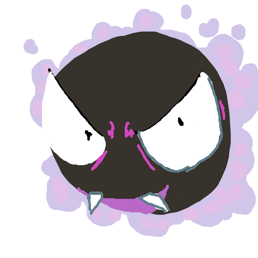 KilroyPowerhead's drawing of Gastly — Pokémon sketch on Sketchdex