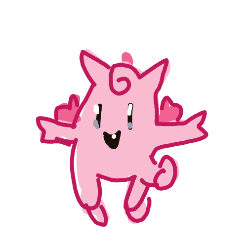 ZenRapidash813's drawing of Clefable — Pokémon sketch on Sketchdex