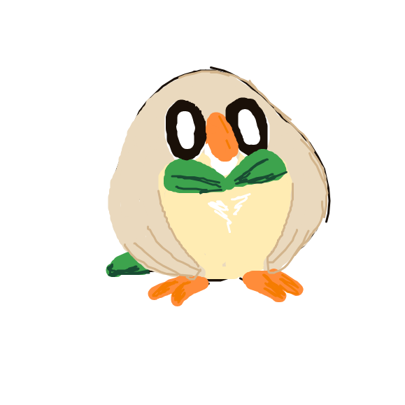 9spoons's drawing of Rowlet — Pokémon sketch on Sketchdex