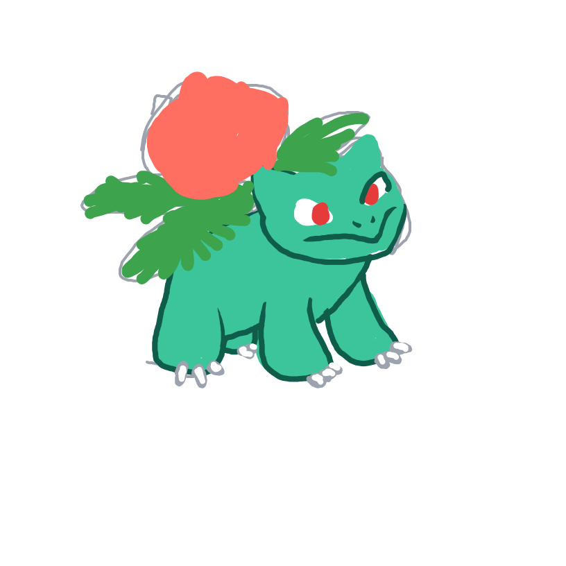 FloraAndFauna's drawing of Ivysaur — Pokémon sketch on Sketchdex