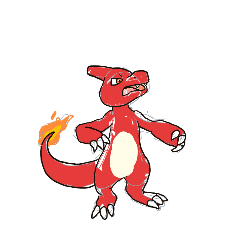 FloraAndFauna's drawing of Charmeleon — Pokémon sketch on Sketchdex