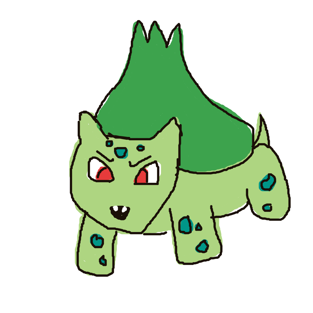 Archer's drawing of Bulbasaur — Pokémon sketch on Sketchdex