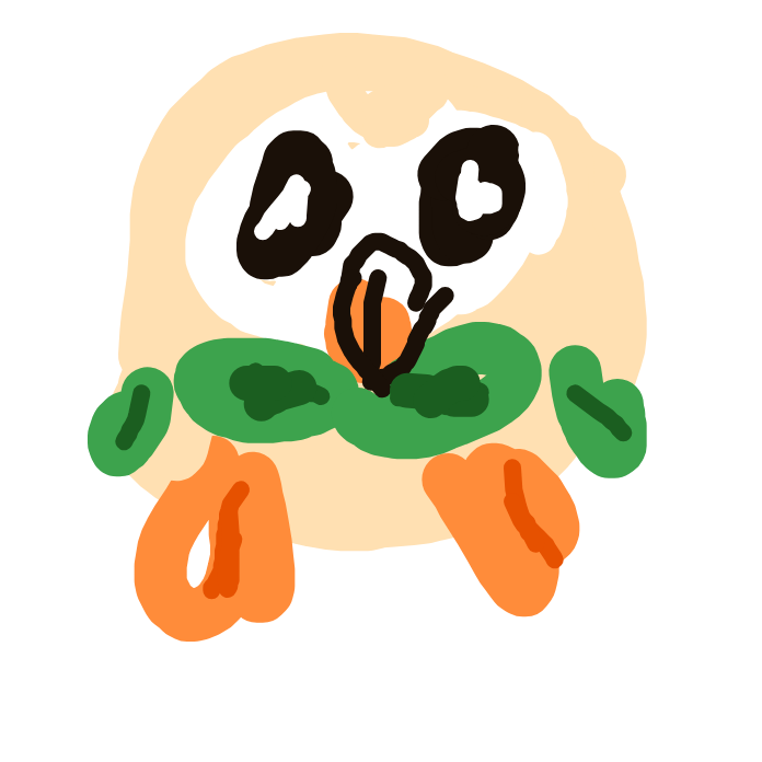 RadiantDewgong394's drawing of Rowlet — Pokémon sketch on Sketchdex