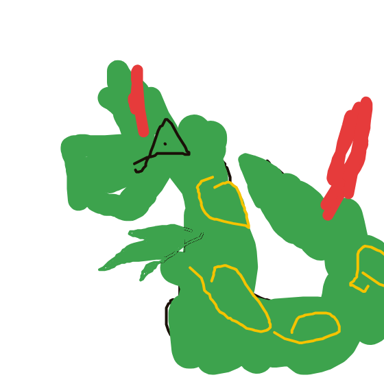 LightHitmonlee491's drawing of Rayquaza — Pokémon sketch on Sketchdex