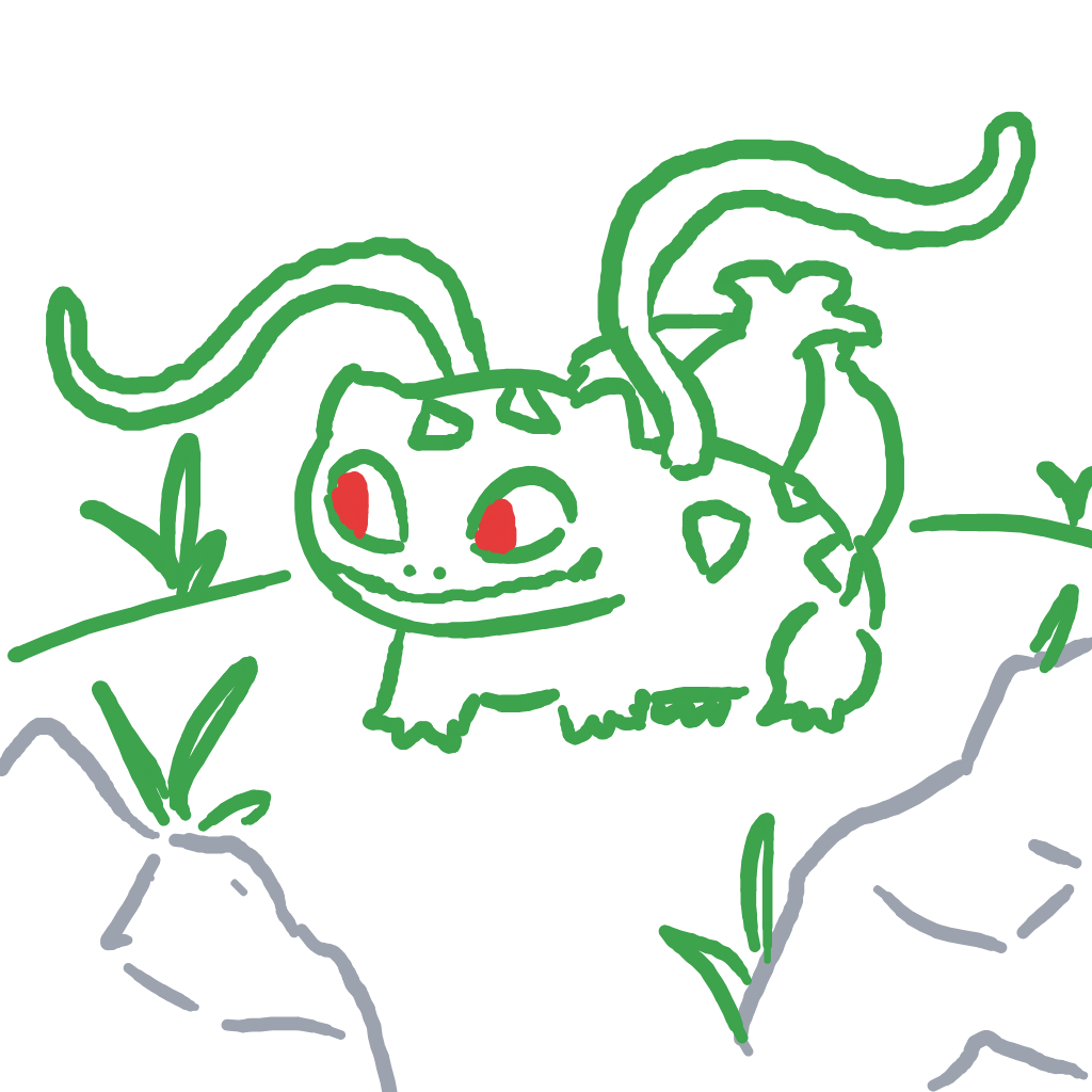 CrimsonGolduck823's drawing of Bulbasaur — Pokémon sketch on Sketchdex