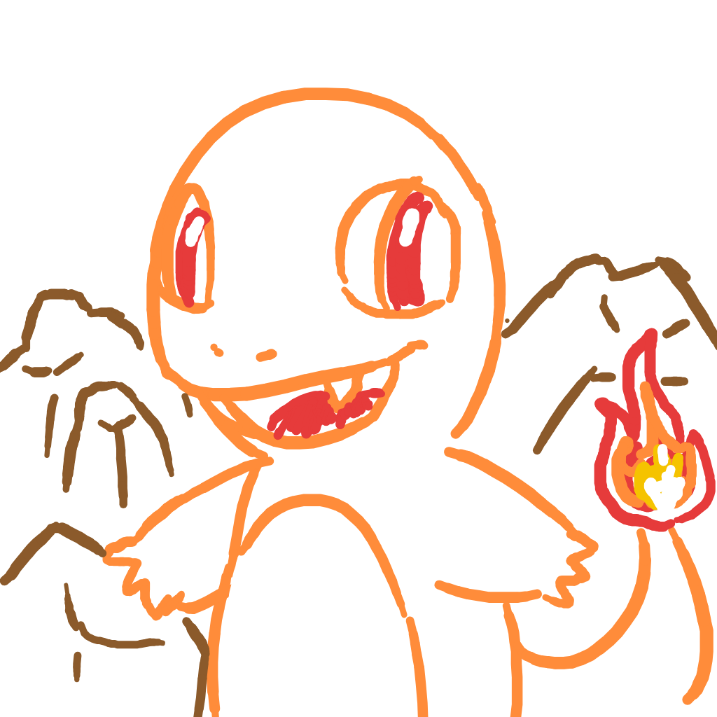 CrimsonGolduck823's drawing of Charmander — Pokémon sketch on Sketchdex