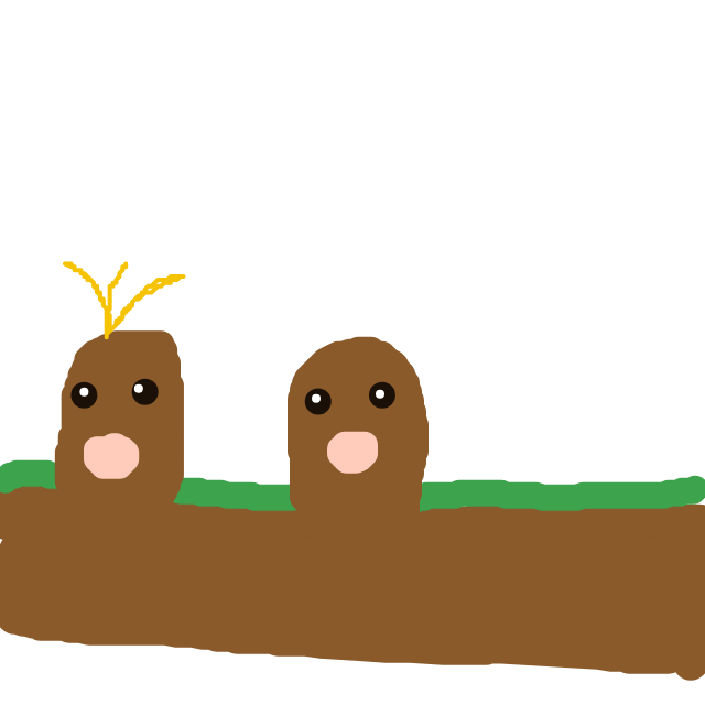 Coolcat's drawing of Diglett — Pokémon sketch on Sketchdex