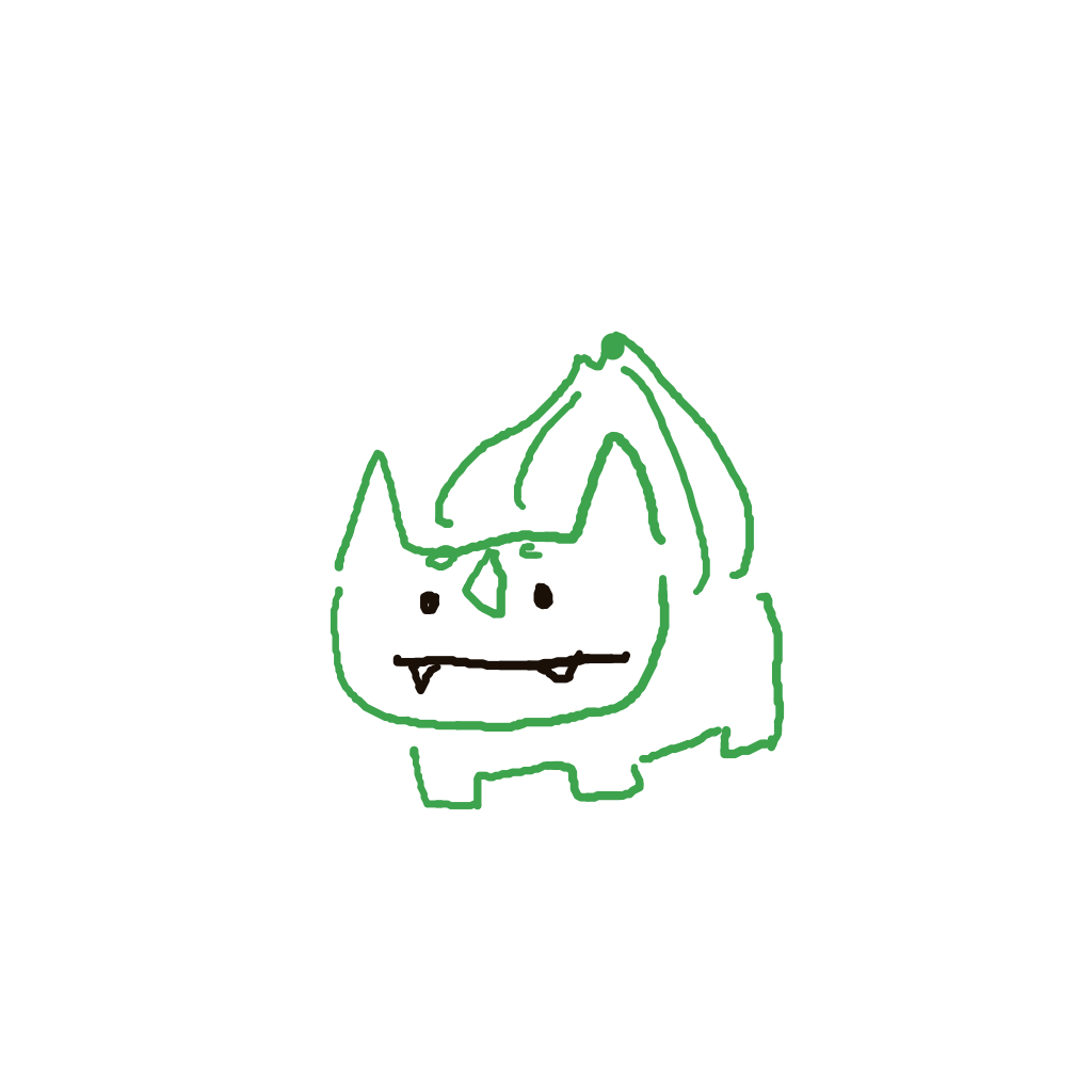 AquaKangaskhan21's drawing of Bulbasaur — Pokémon sketch on Sketchdex