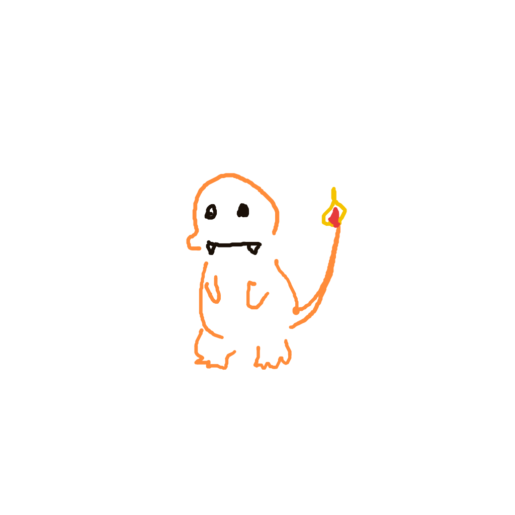 AquaKangaskhan21's drawing of Charmander — Pokémon sketch on Sketchdex