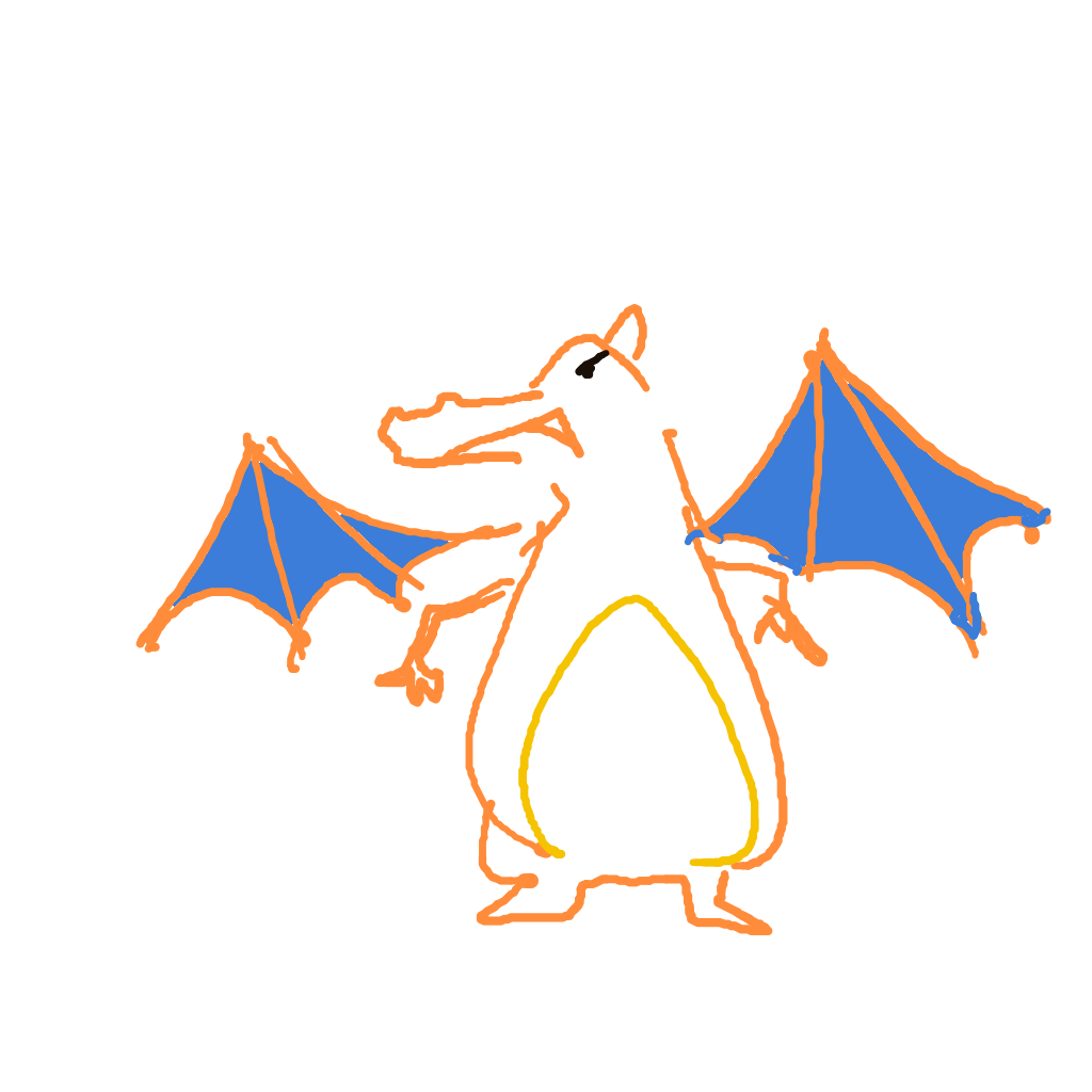 AquaKangaskhan21's drawing of Charizard — Pokémon sketch on Sketchdex
