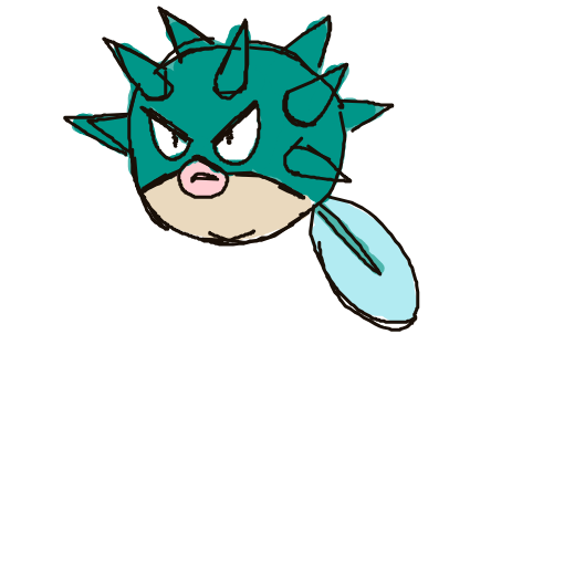 corrodedconcept's drawing of Qwilfish — Pokémon sketch on Sketchdex