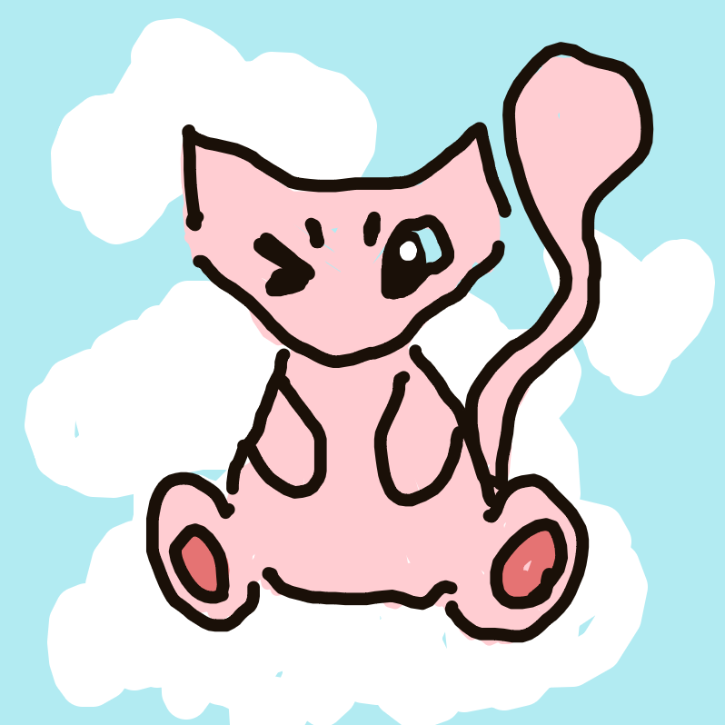 Zeraora's drawing of Mew — Pokémon sketch on Sketchdex