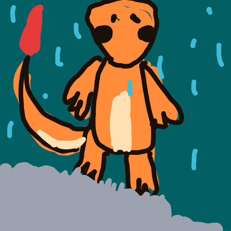 Zeraora's drawing of Charmander — Pokémon sketch on Sketchdex