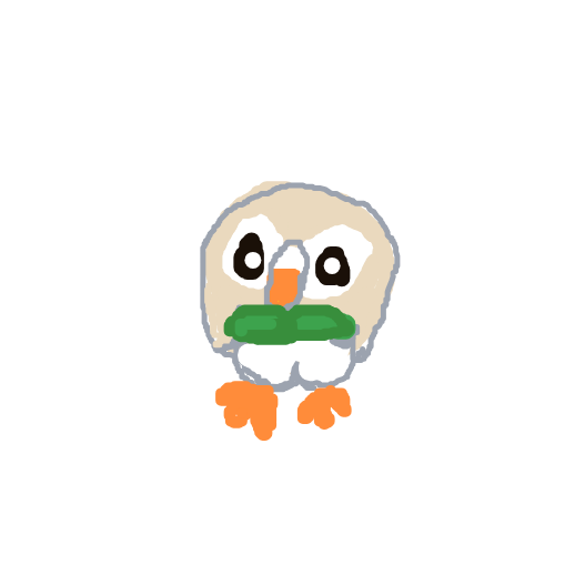 HArryleartiste's drawing of Rowlet — best Pokémon fan art on Sketchdex