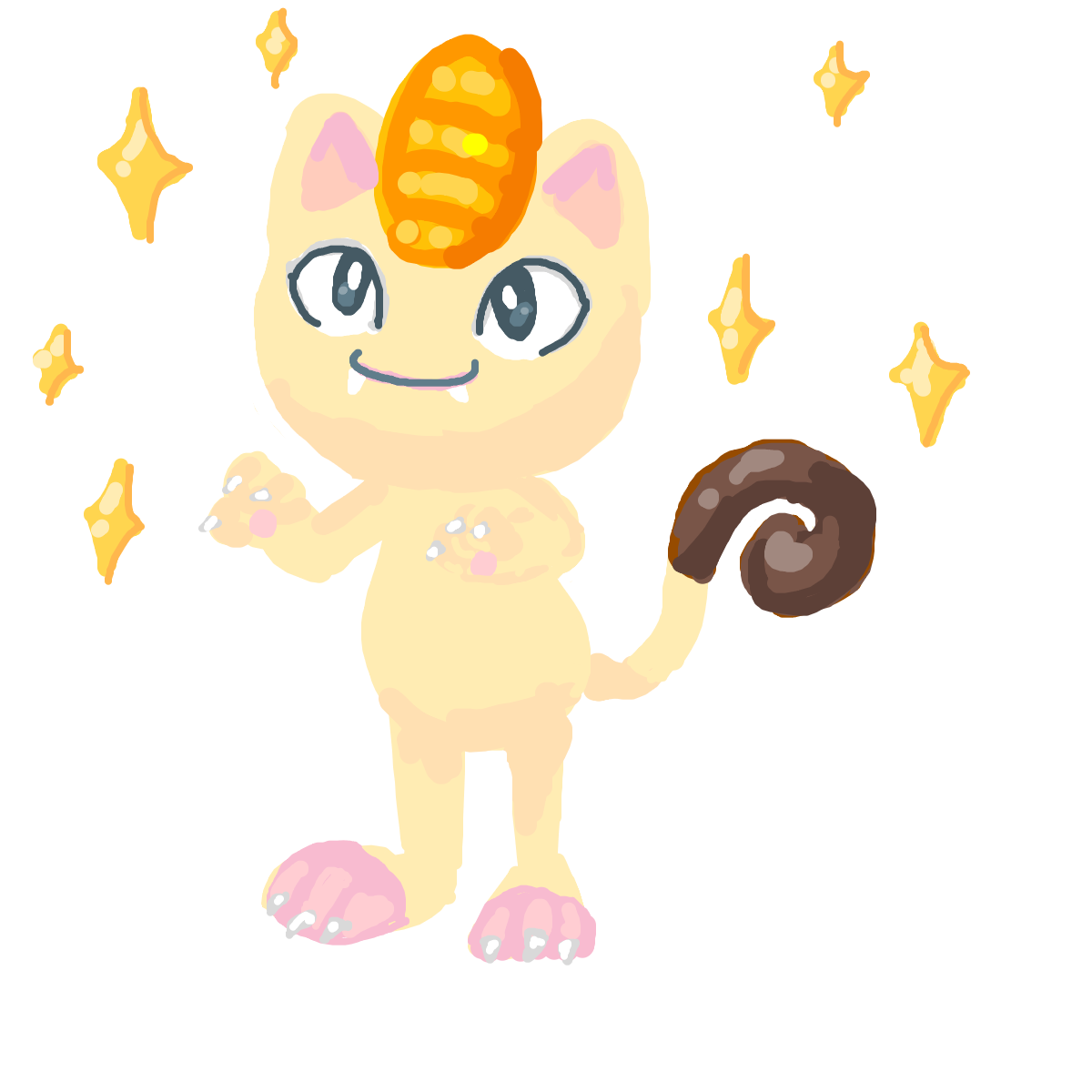 ShinySprigatito's drawing of Meowth — best Pokémon fan art on Sketchdex