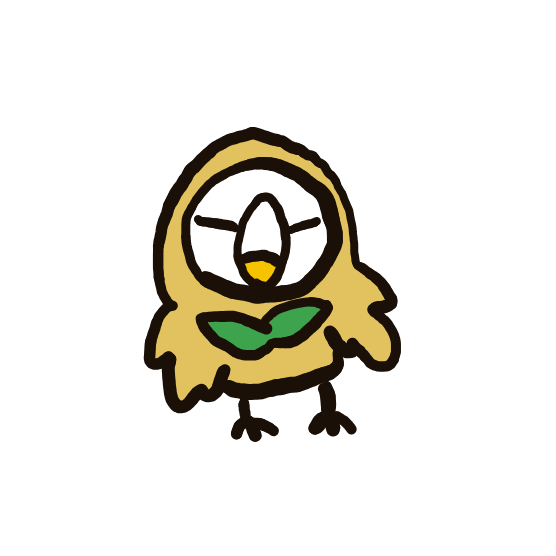 CrimsonDewgong780's drawing of Rowlet — Pokémon sketch on Sketchdex