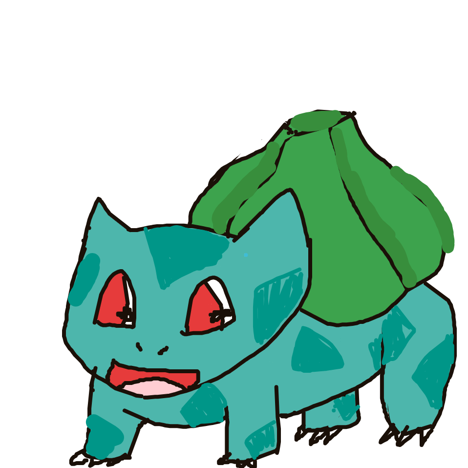 TerraVenusaur413's drawing of Bulbasaur — Pokémon sketch on Sketchdex