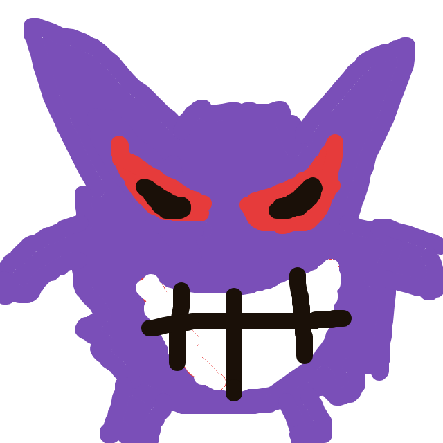 blueeetwo's drawing of Gengar — Pokémon sketch on Sketchdex