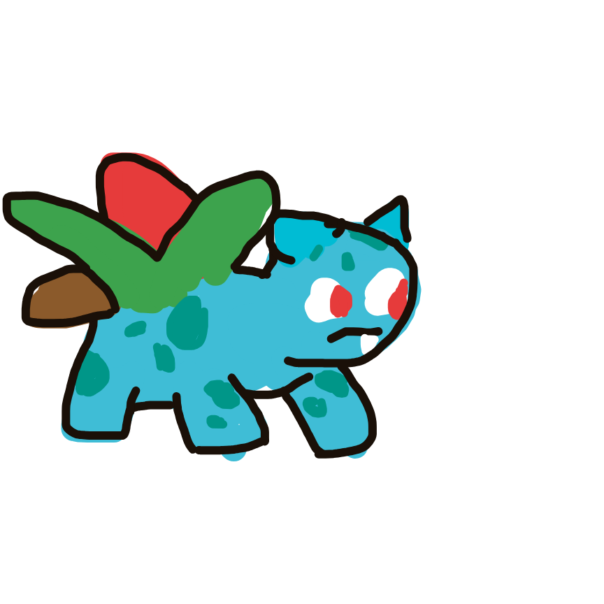 Gerivaldo's drawing of Ivysaur — Pokémon sketch on Sketchdex