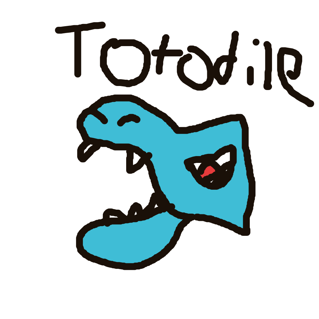 SteelGolduck321's drawing of Totodile — Pokémon sketch on Sketchdex