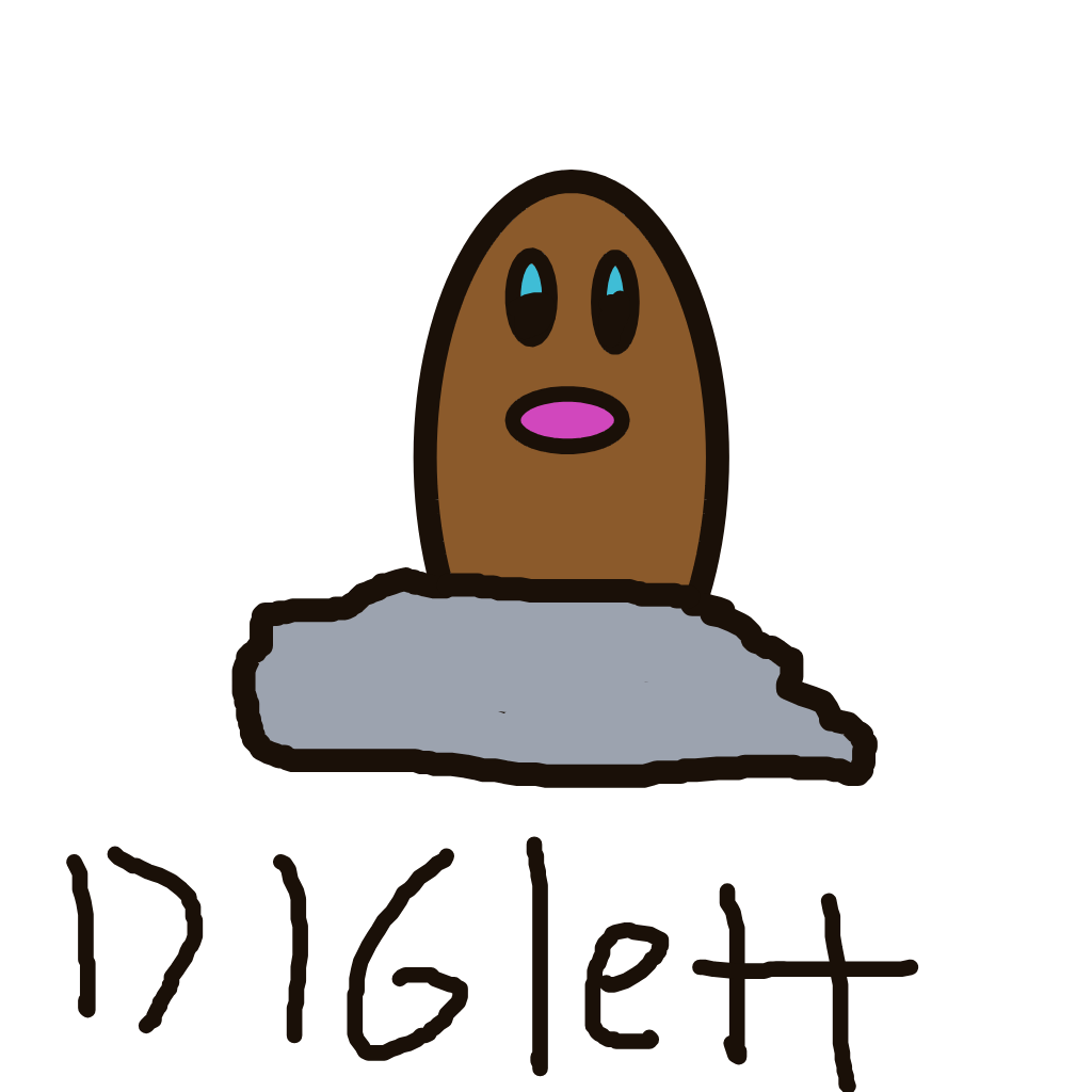 SteelGolduck321's drawing of Diglett — Pokémon sketch on Sketchdex