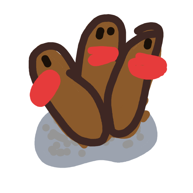 Slothy0612's drawing of Dugtrio — Pokémon sketch on Sketchdex