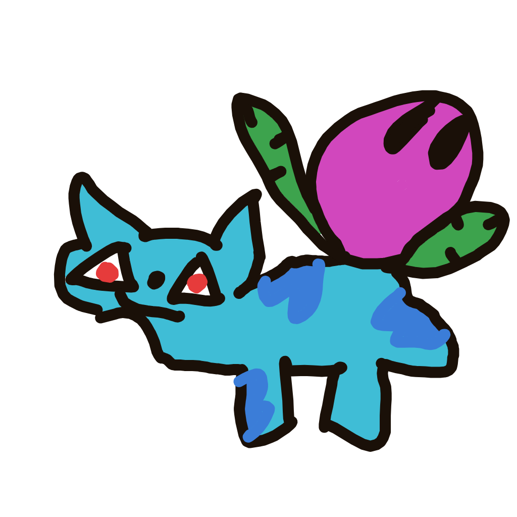 Bubbl3z's drawing of Ivysaur — Pokémon sketch on Sketchdex