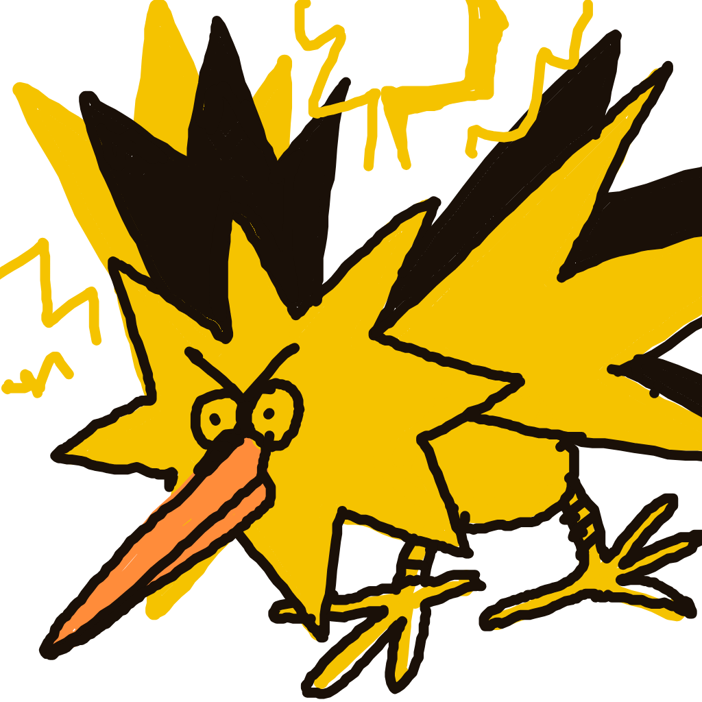 HyperVaporeon223's drawing of Zapdos — Pokémon sketch on Sketchdex