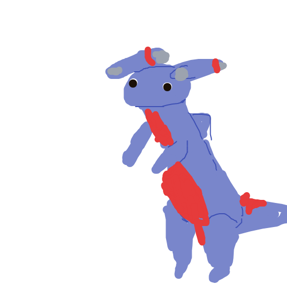 HyperExeggutor409's drawing of Gabite — Pokémon sketch on Sketchdex