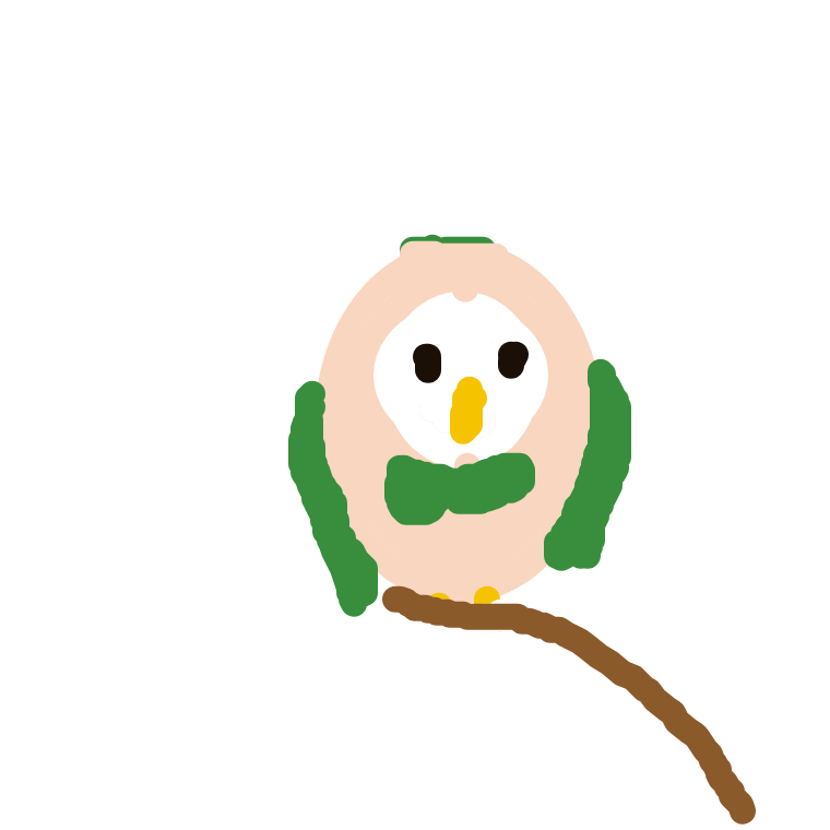 WildElectabuzz239's drawing of Rowlet — Pokémon sketch on Sketchdex