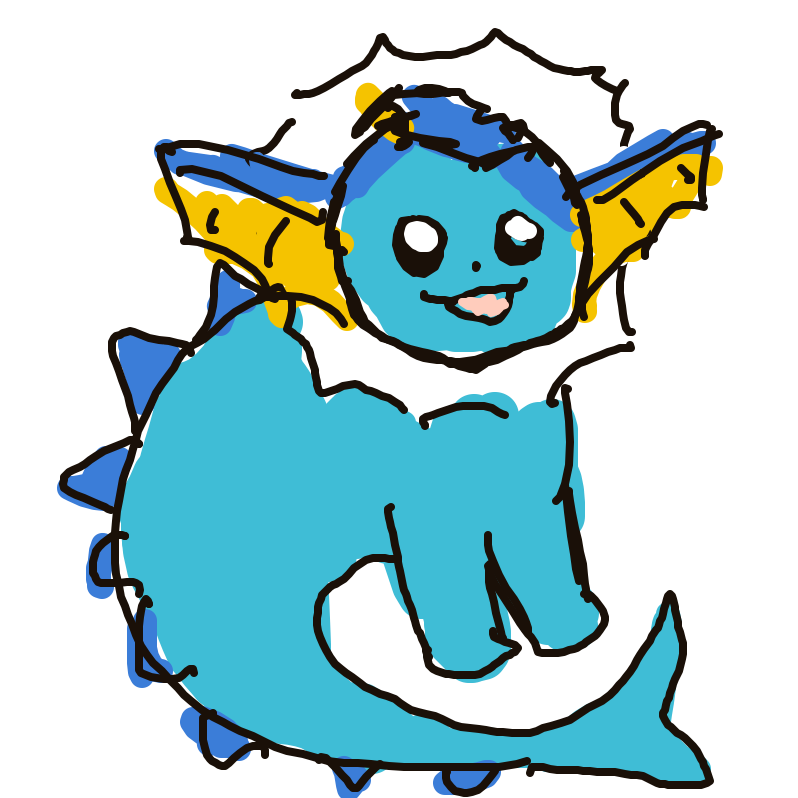 PlasmaHaunter286's drawing of Vaporeon — Pokémon sketch on Sketchdex