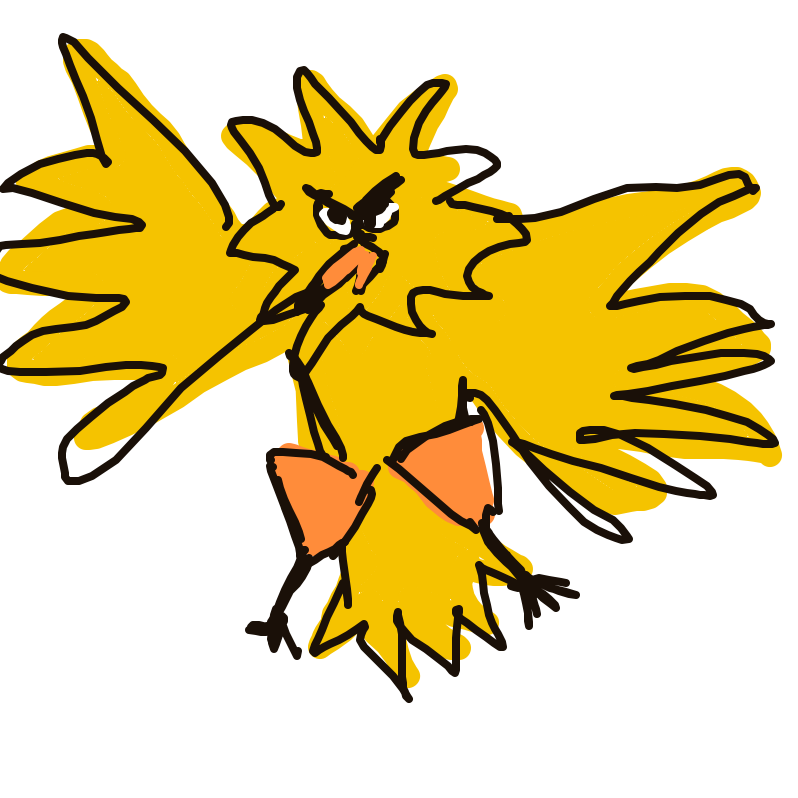 PlasmaHaunter286's drawing of Zapdos — Pokémon sketch on Sketchdex