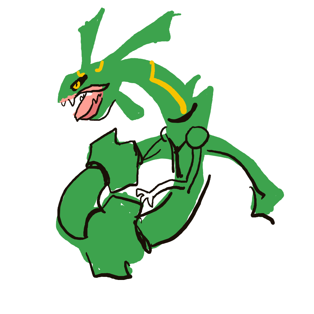 Onthecobb's drawing of Rayquaza — Pokémon sketch on Sketchdex