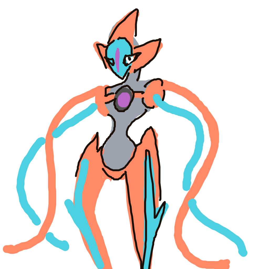 Onthecobb's drawing of Deoxys — Pokémon sketch on Sketchdex