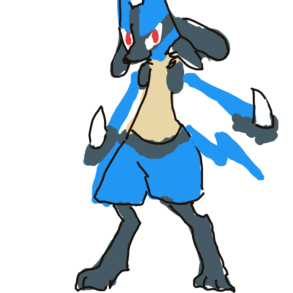 Onthecobb's drawing of Lucario — Pokémon sketch on Sketchdex