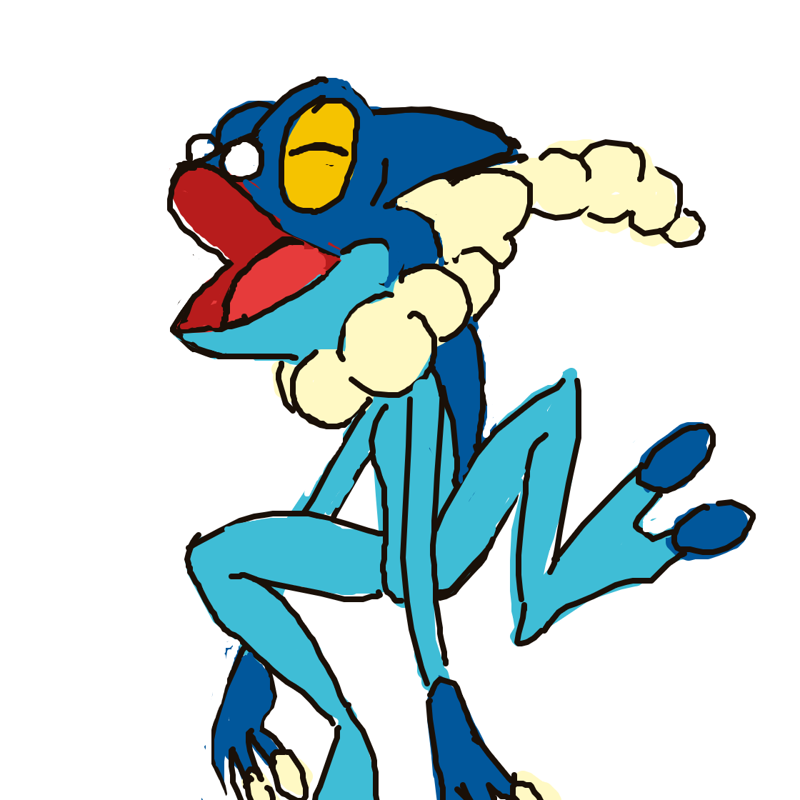 Onthecobb's drawing of Frogadier — Pokémon sketch on Sketchdex