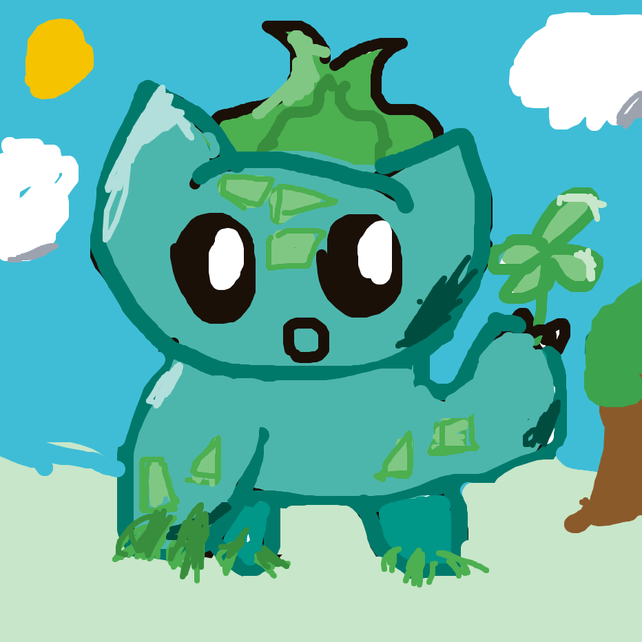 Sky's drawing of Bulbasaur — Pokémon fan art on Sketchdex