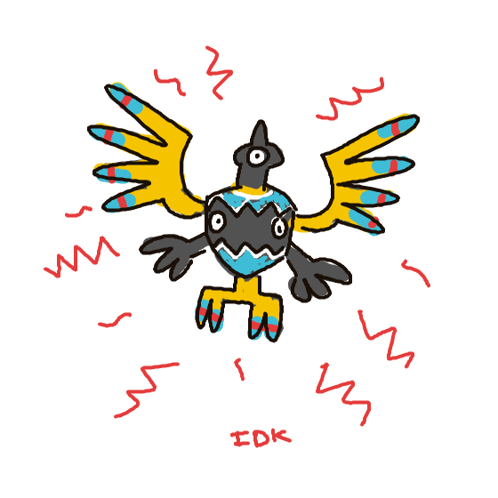 NeonTangela533's drawing of Sigilyph — Pokémon sketch on Sketchdex