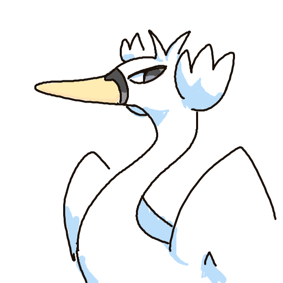 NeonTangela533's drawing of Swanna — Pokémon sketch on Sketchdex